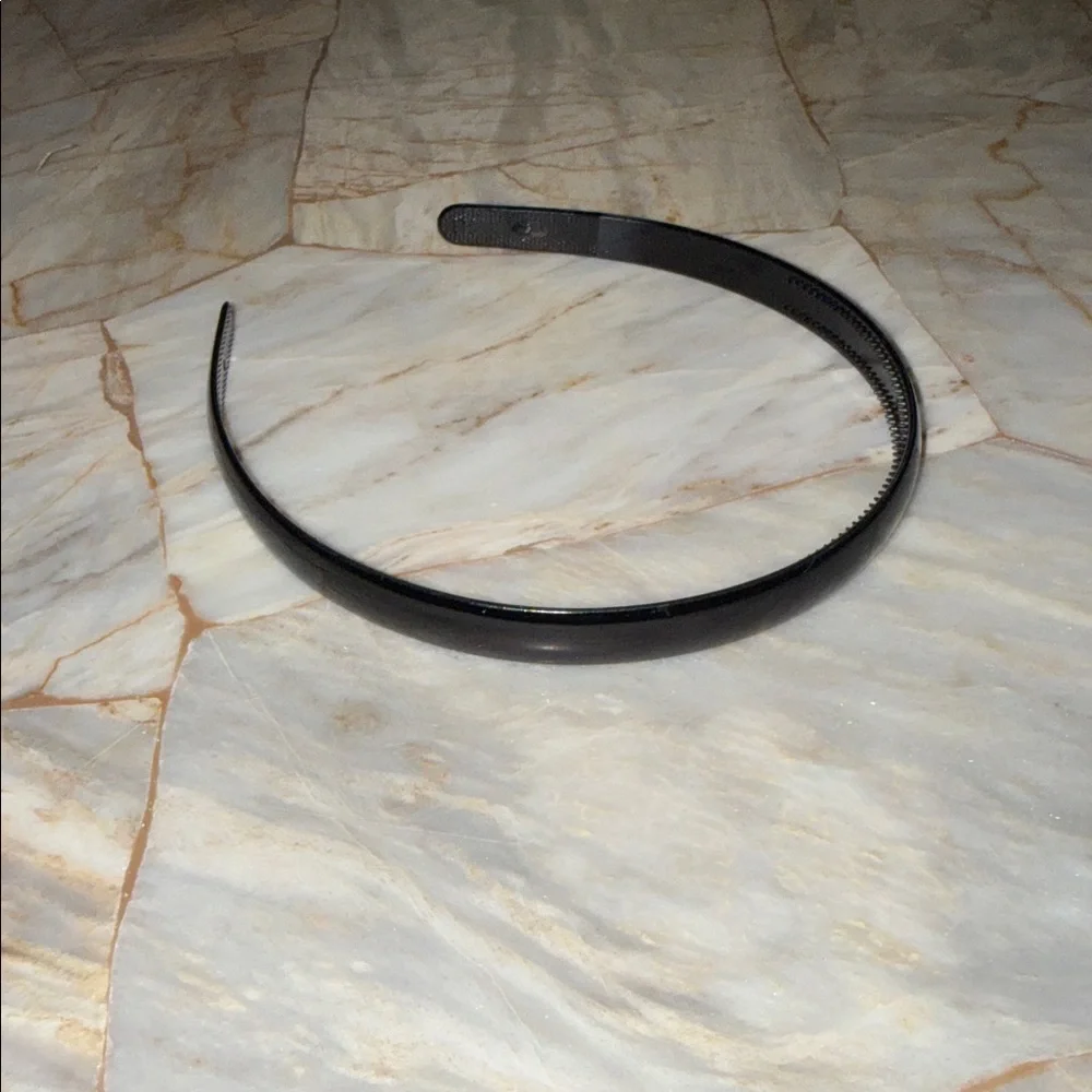 Classic‎ Black Headband for Men Minimalist Plastic Hair Accessory OS